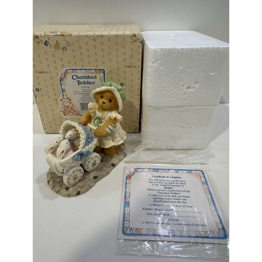 Cherished Teddies Jessica A Mother's Heart is Full of Love 1996 W Box